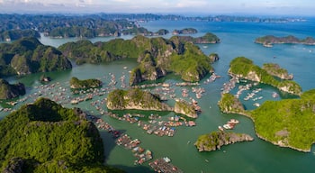 Cat Ba island from above. Lan Ha bay. Hai phong, Vietnam