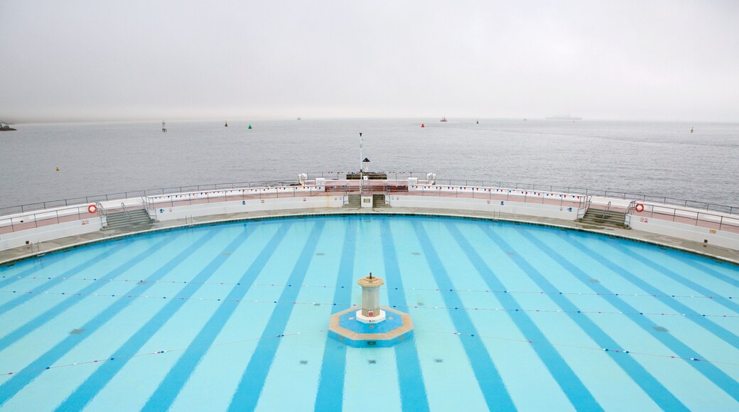 Plymouth which includes general coastal views and a pool