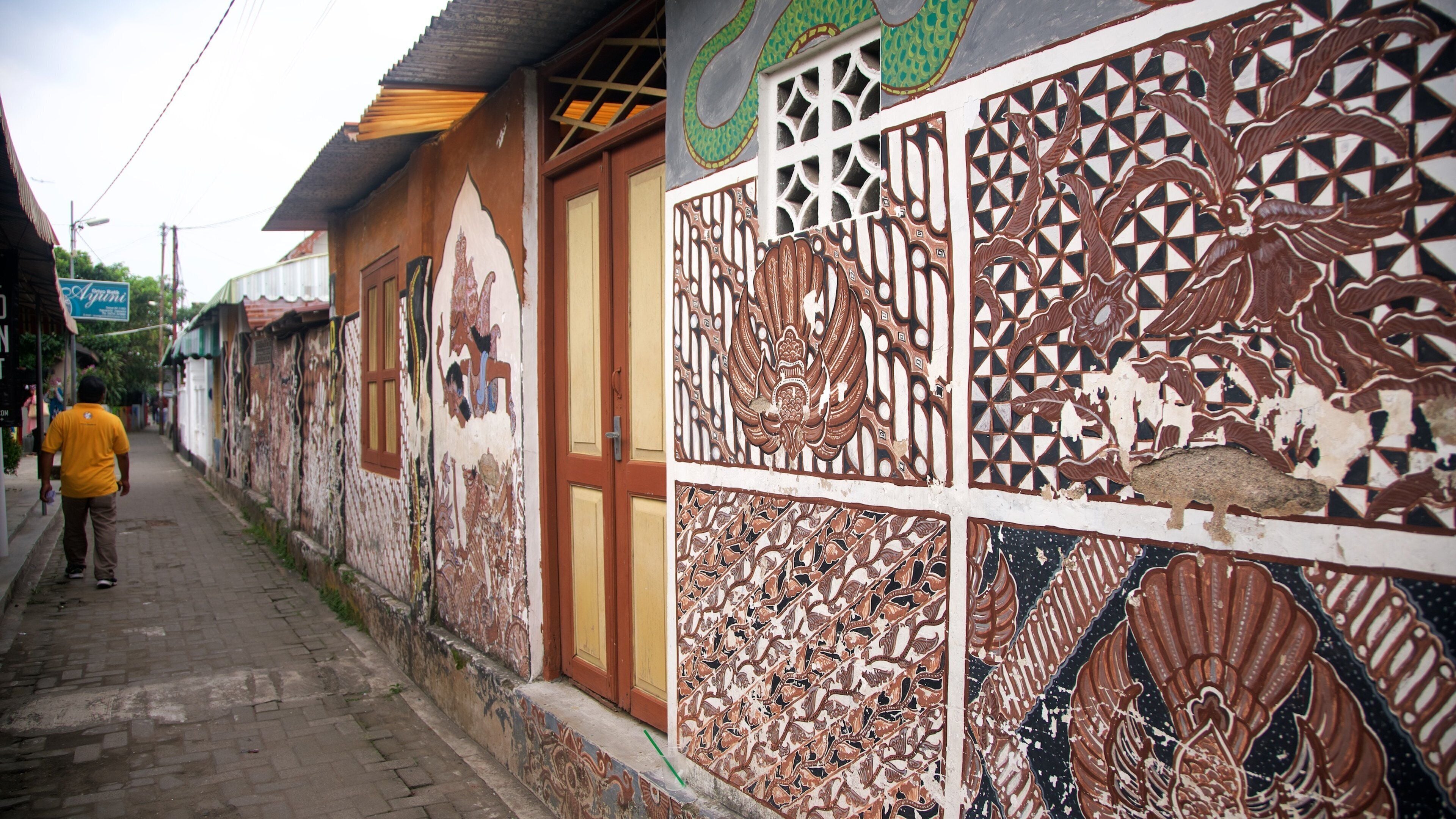 Yogyakarta mostrando arte al aire libre