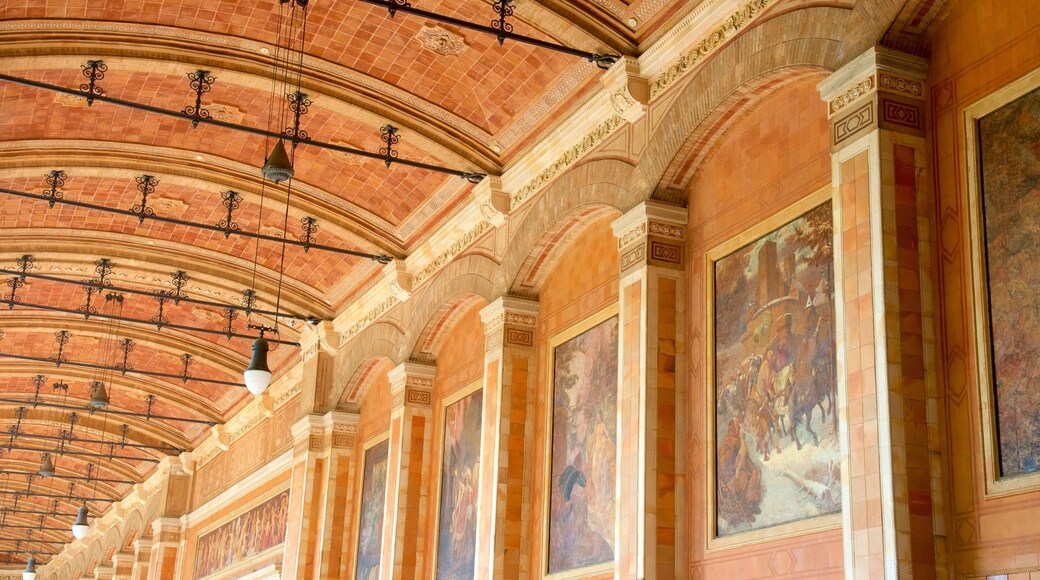 Trinkhalle showing art, heritage elements and interior views