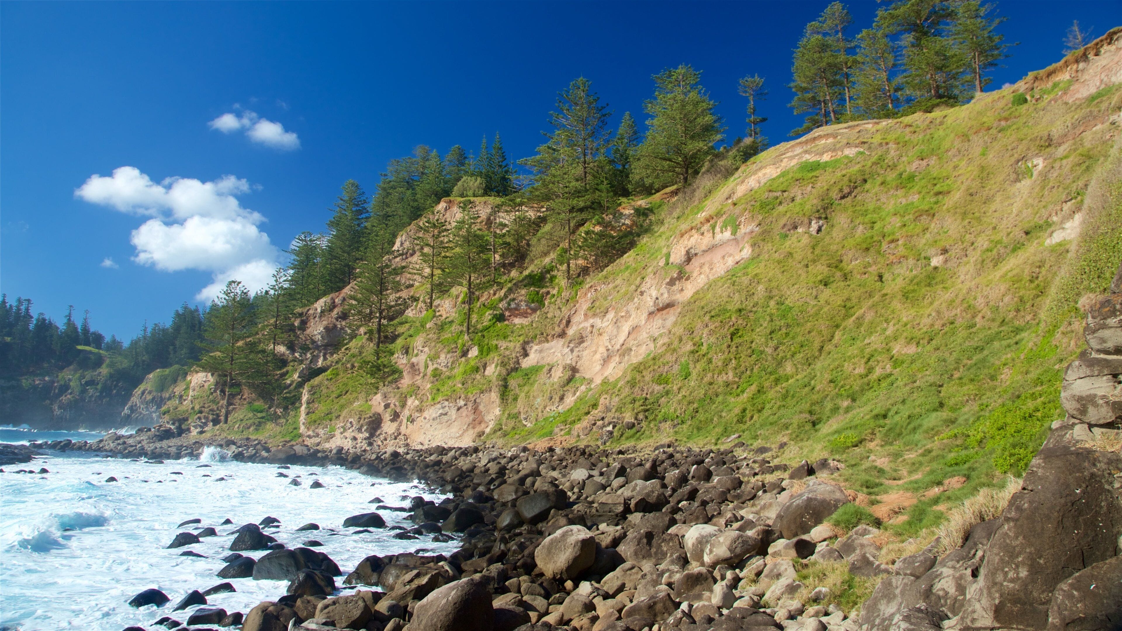 Norfolk Island featuring rugged coastline and general coastal views