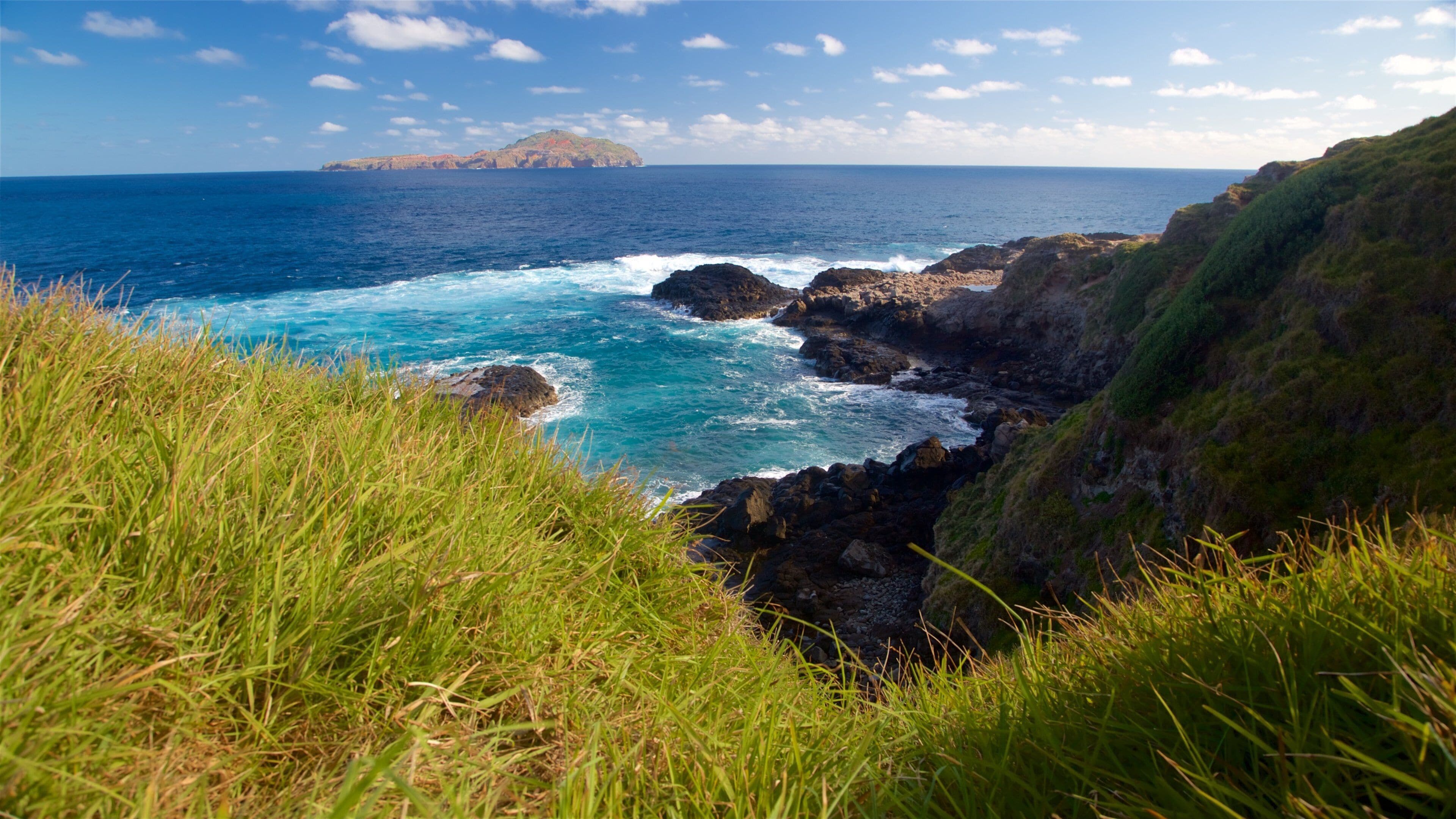 Norfolkeiland toont algemene kustgezichten, eilanden en ruige kustlijn