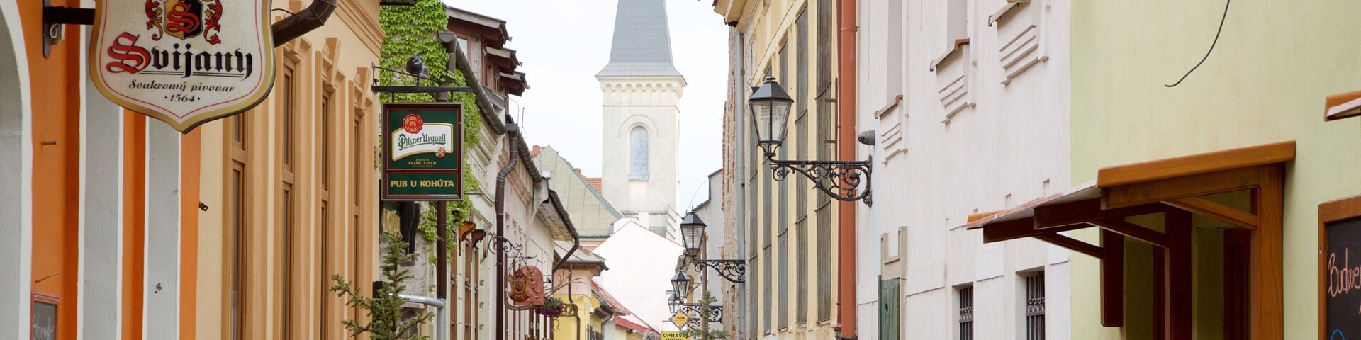 Kosice showing street scenes and a small town or village