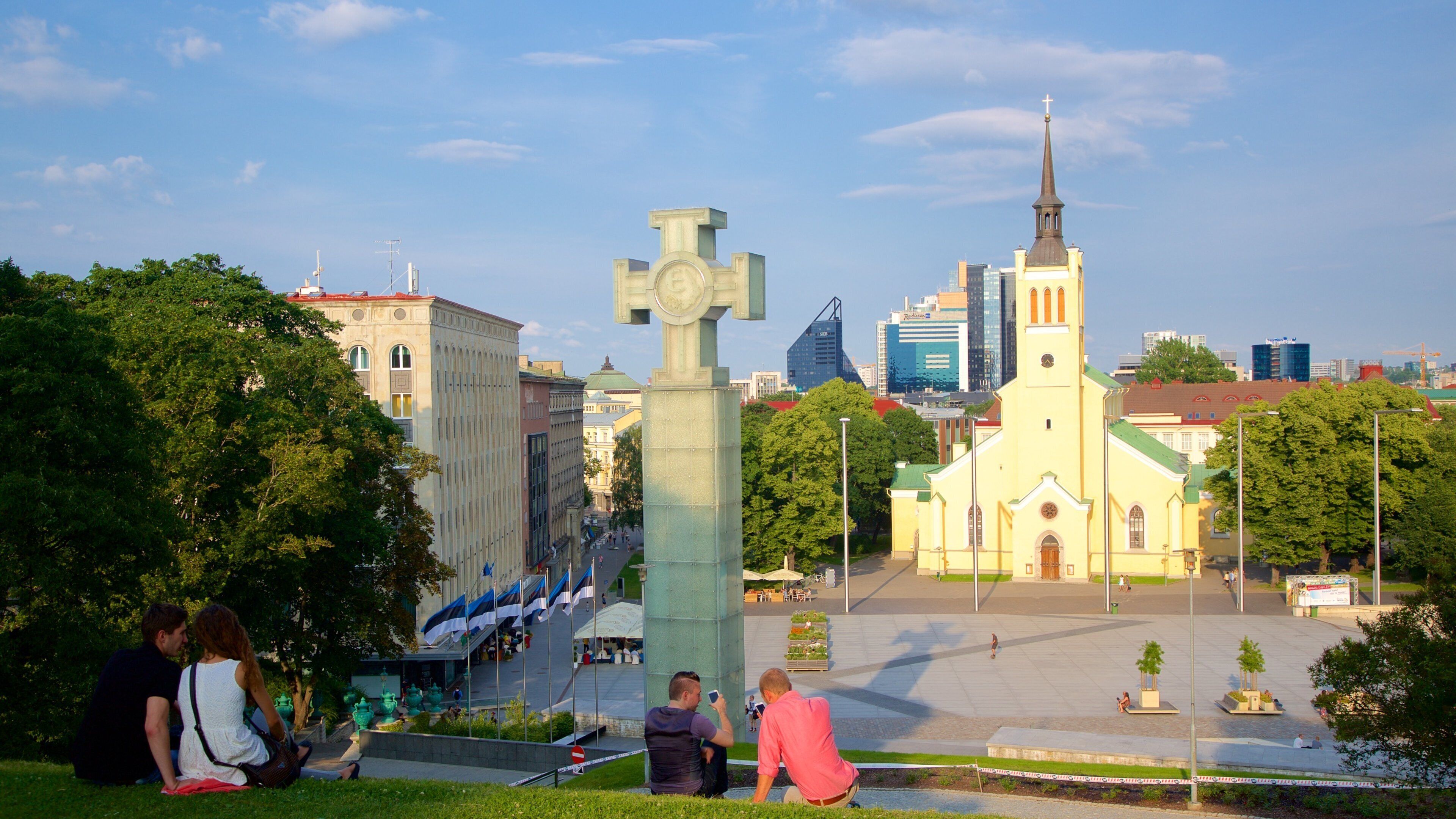 Tallinn featuring heritage architecture and a square or plaza