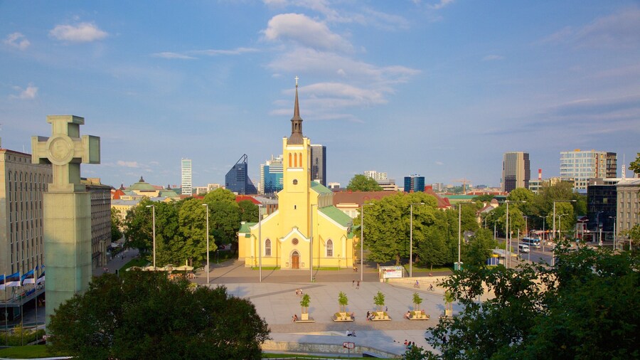 Tallinn featuring heritage architecture and a square or plaza