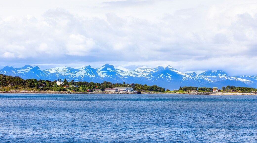 View of Korsnes in Tysfjorden, Hamaroy Municipality, Nordland County, Norway
