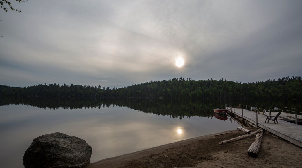 sunset on quiet lake