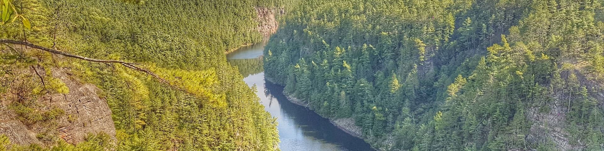 Beautiful view of the Barren canyon in Algonquin Provincal Park. We spent the next few days paddling and canoe camping this stunning area. #outdoors #river