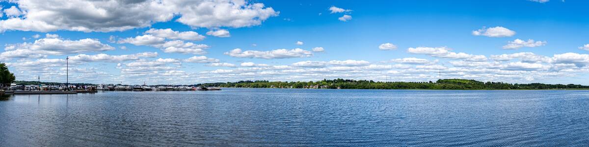 View of Lake Scugog from Port Perry waterfront.