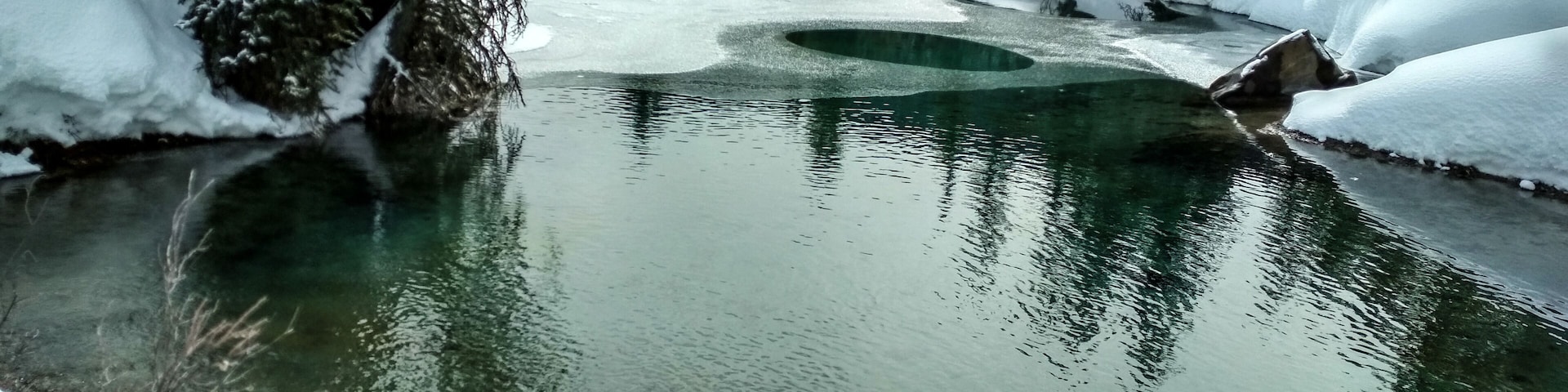 Ink Pots at Johnston Canyon in winter