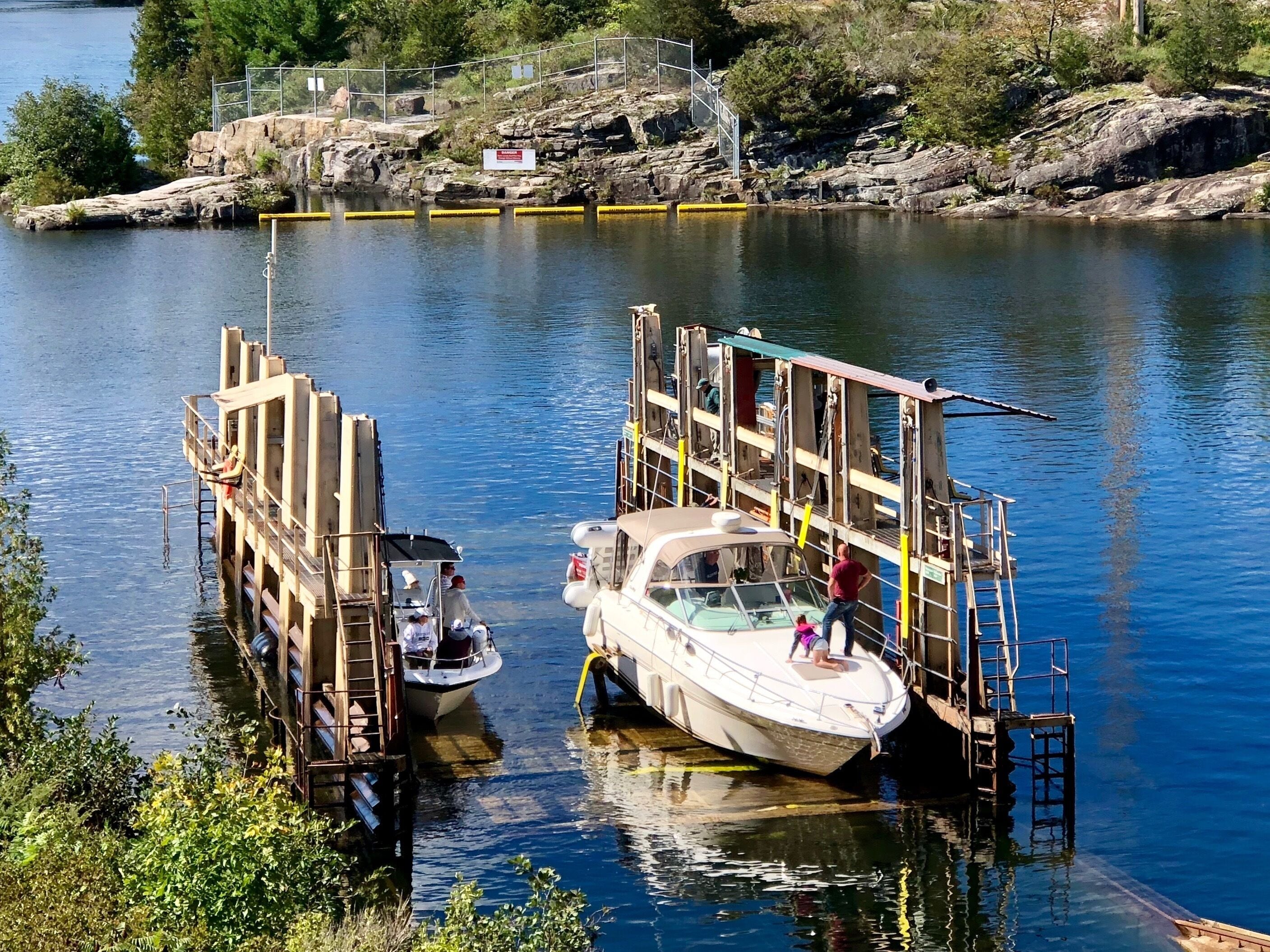 If you have a boat you can move from lake to lake on the Big Chute Railway. 