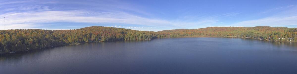 Aerial Landscape - Diamond Lake in Hastings Highlands, Ontario, Canada