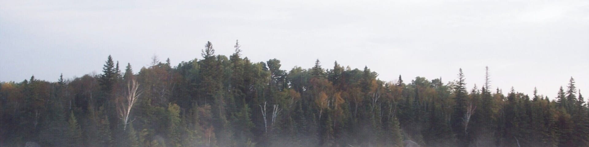 We were staying overnight on a tiny bit of land and the morning greeted us with an ethereal mist. #lakes #forests #troveon
