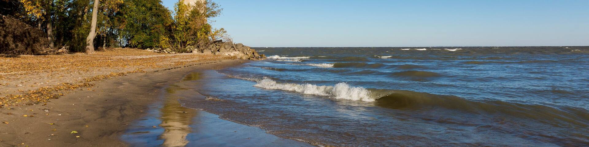 The historic Pelee Island Lighthouse in autumn