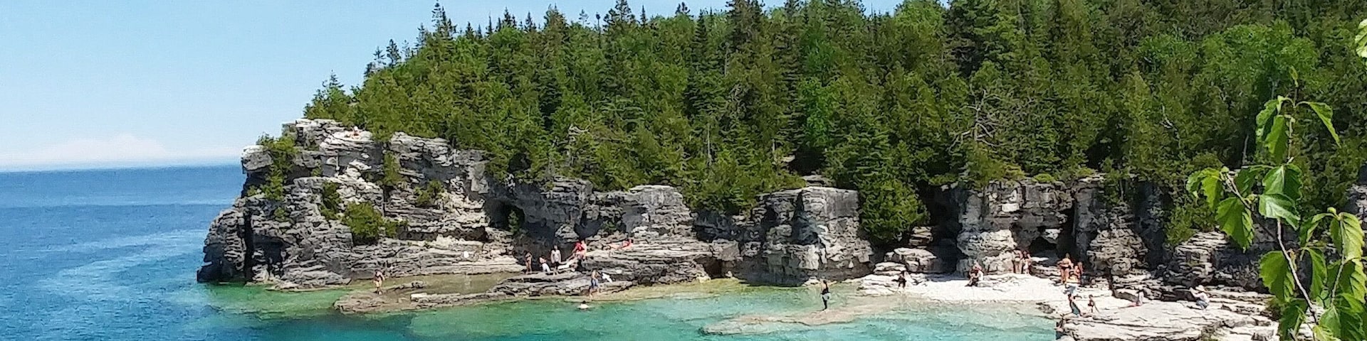 The Bruce Peninsula National Park in Canada has some amazing views! This is a nice spot where you can go swimming. It is on the Bruce Trail. #TakeAHike