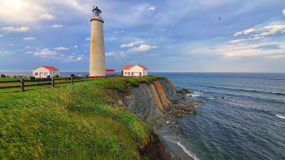 Lighthouse on the coast Gaspesie
