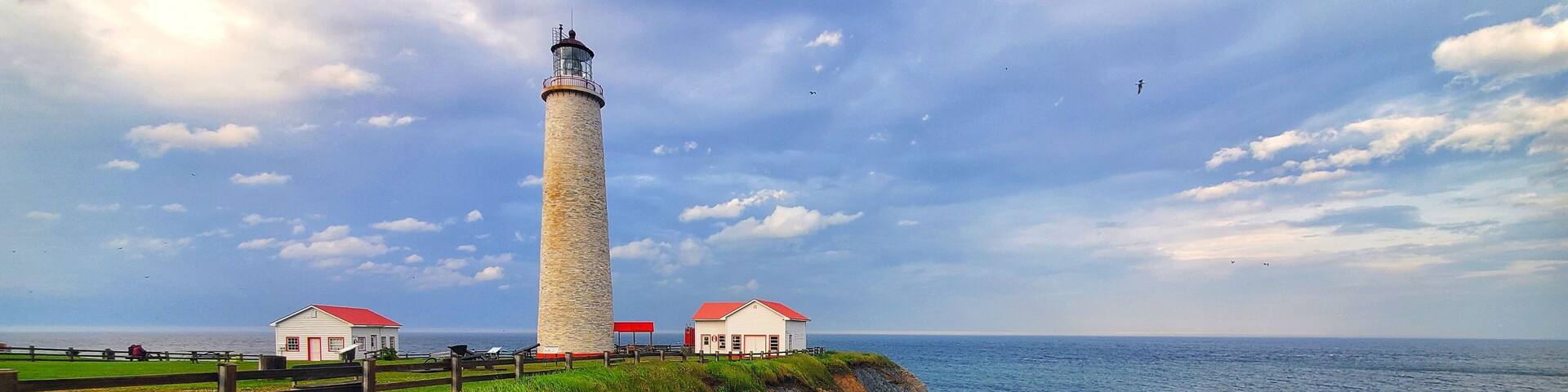 Lighthouse on the coast Gaspesie