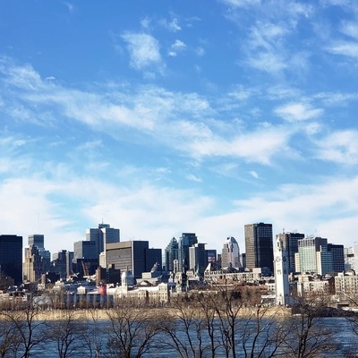 The Montreal skyline in daylight