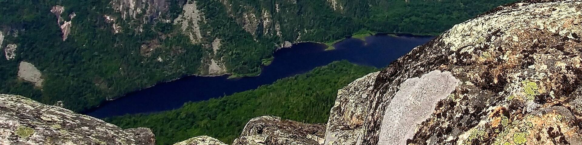 L'acropole des draveurs is a hiking trail in the Hautes-Gorges National Park in Quebec, Canada. The view on the top is amazing.