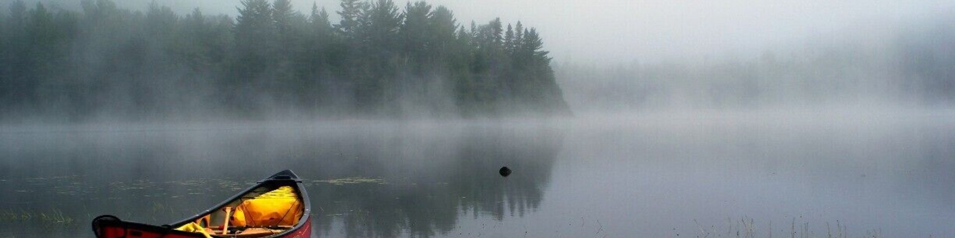 I woke to find this thick, early morning mist while on a 5 day white water canoe camping trip down the Dumoine River, Quebec, Canada. It was so nice to enjoy my morning tea in the quiet solitude before tackling a long day in the rapids.