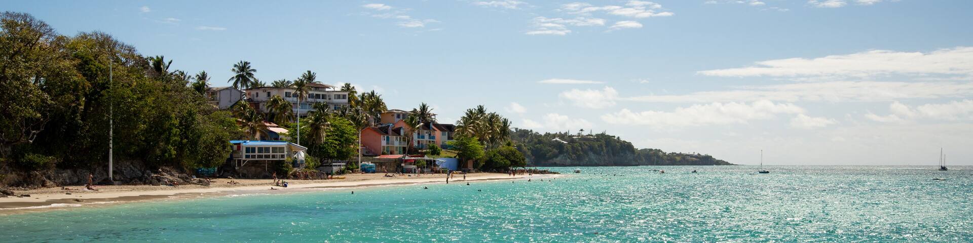 Panorama plage de la Datcha Les Gosier Grande Terre Guadeloupe France