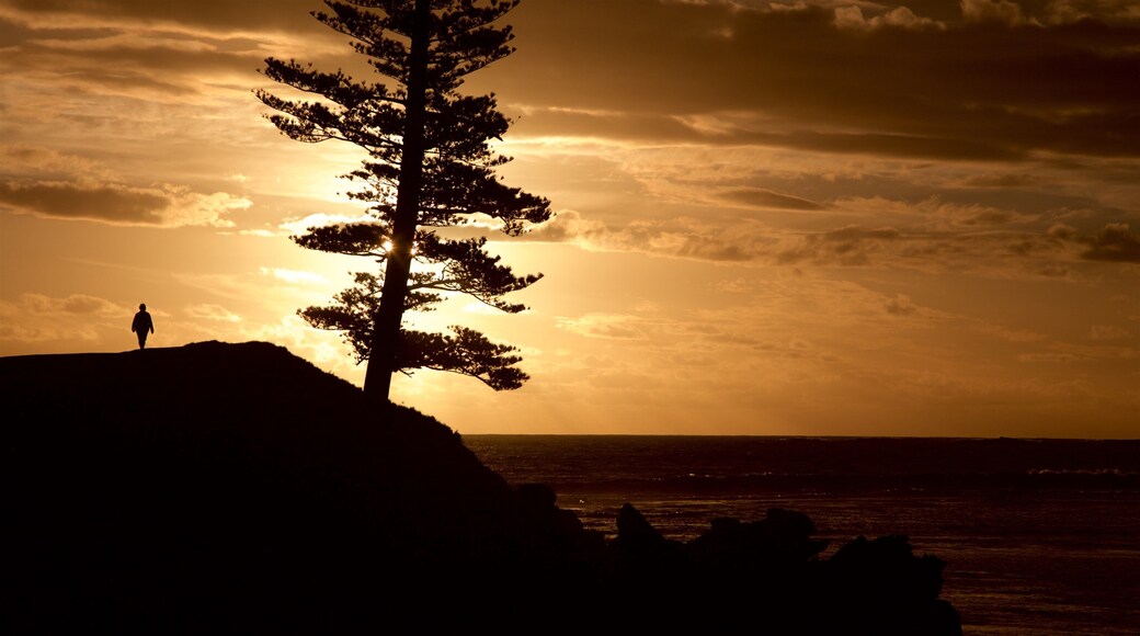 Norfolk Island which includes a sunset and general coastal views