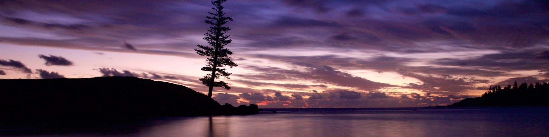 Norfolk Island showing a sunset and general coastal views
