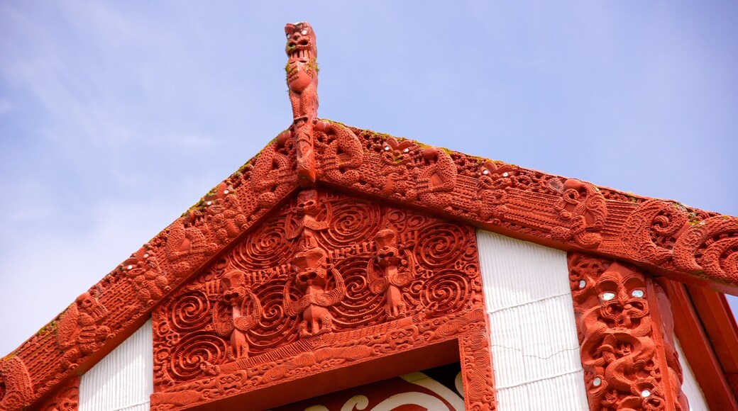 Dunedin que incluye cultura indígena y una iglesia o catedral