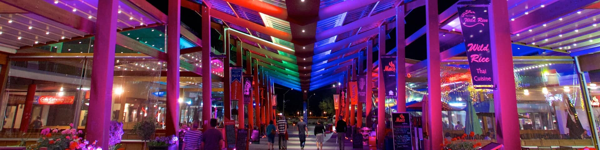 Rotorua which includes night scenes and markets