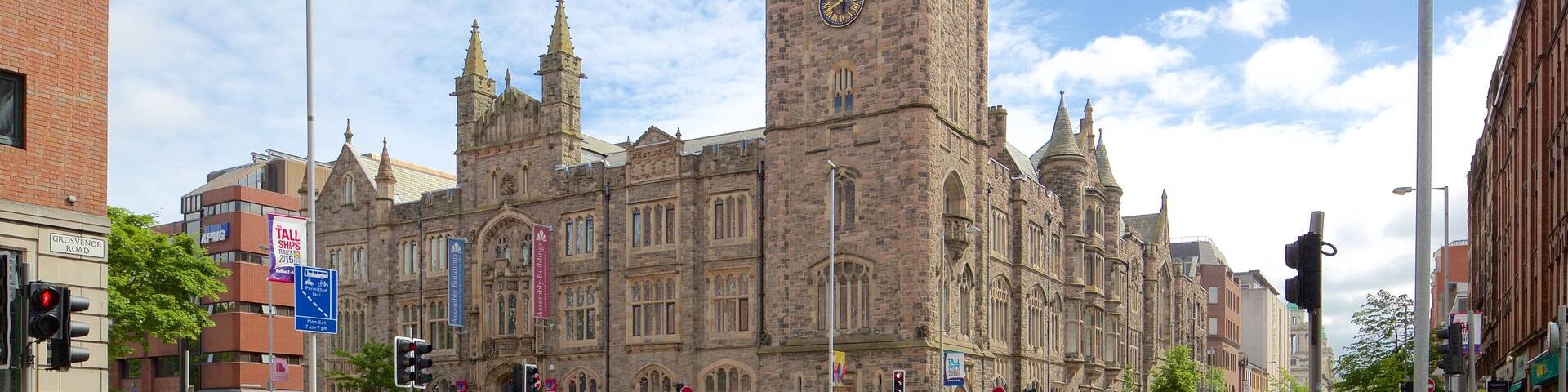 Belfast featuring heritage architecture, a city and a church or cathedral