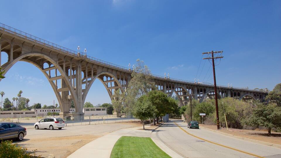Colorado Street Bridge featuring a bridge and street scenes