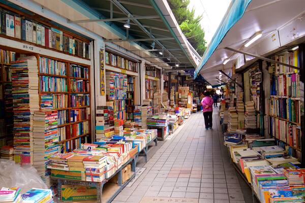 Busan que incluye compras y mercados y también una mujer