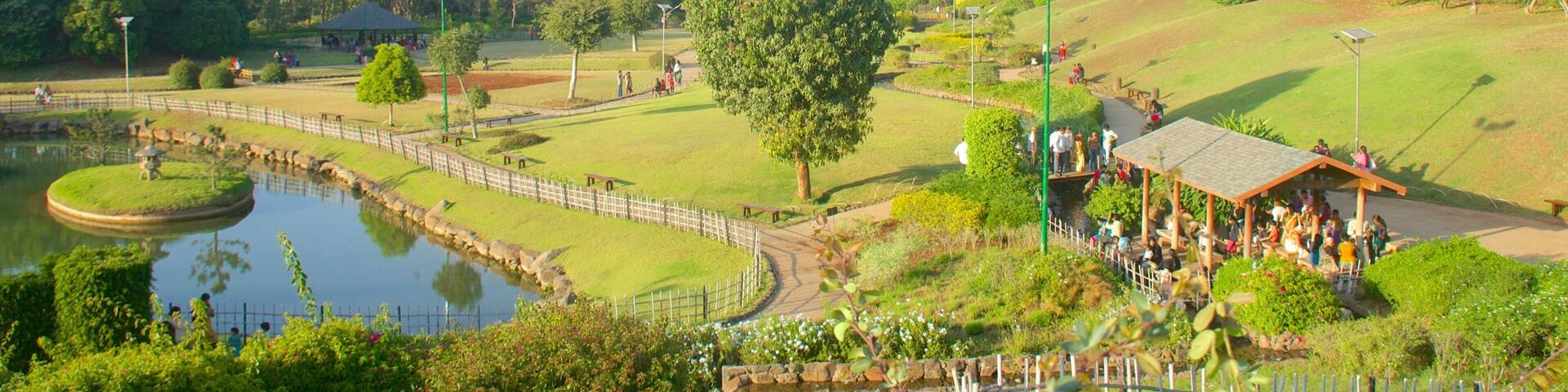 Pune showing a pond and a garden