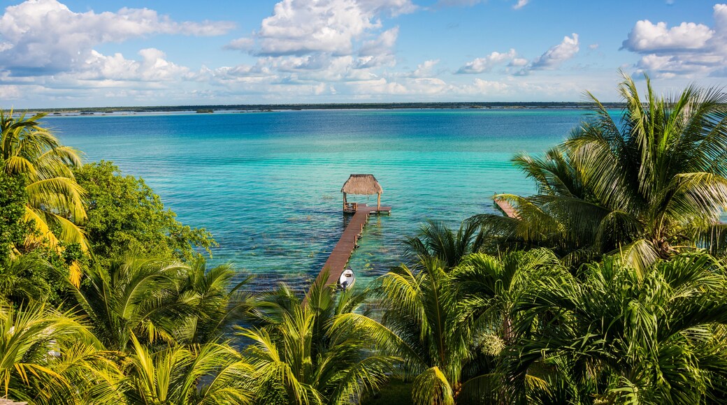 Bacalar Lake at caribbean. Quintana Roo Mexico, Riviera Maya
