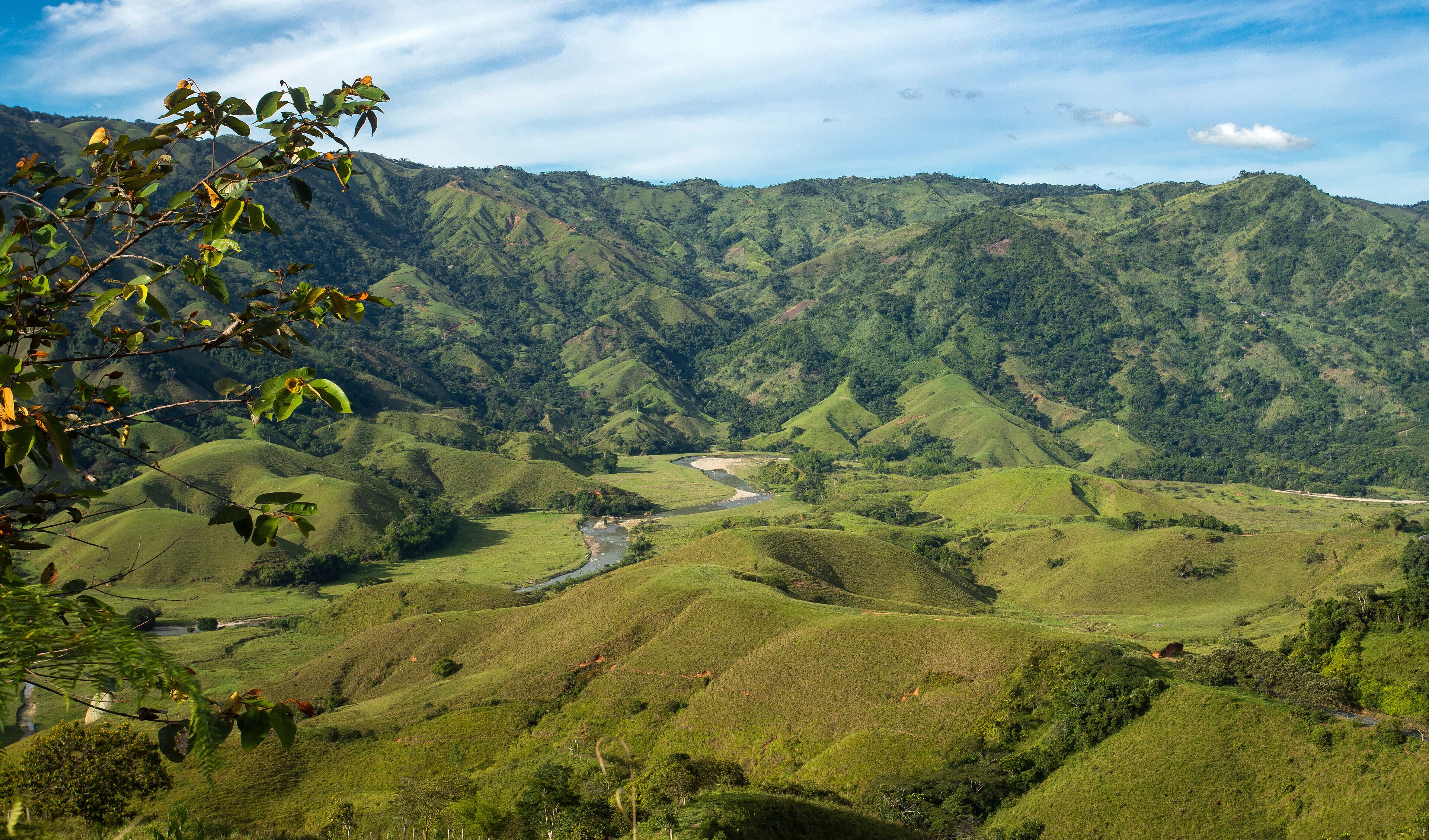 Antioquia mountainous landscape with mountains full of vegetation - San Roque, Colombia