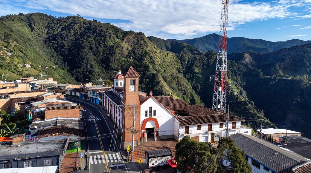 Santa Barbara, Versalles, Antioquia, Colombia. October 5, 2025. San Roque Parish, Catholic Church