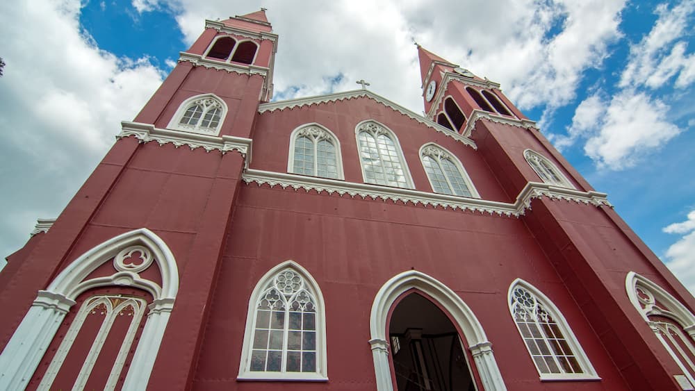 Metal Catholic Church in Grecia Costa Rica.