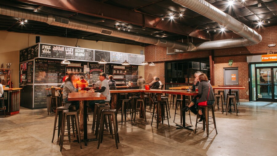 Birdsong Brewing Co. showing a bar and interior views