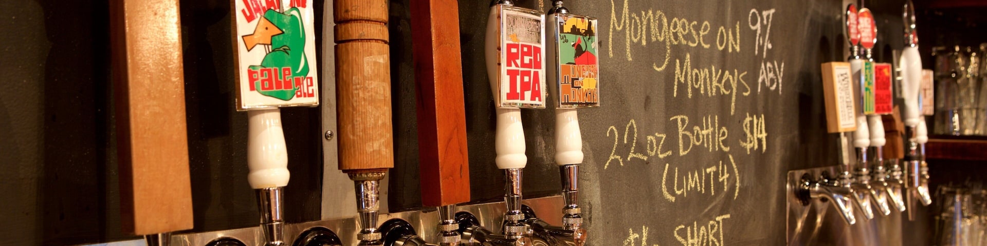 Birdsong Brewing Co. showing interior views, a bar and signage