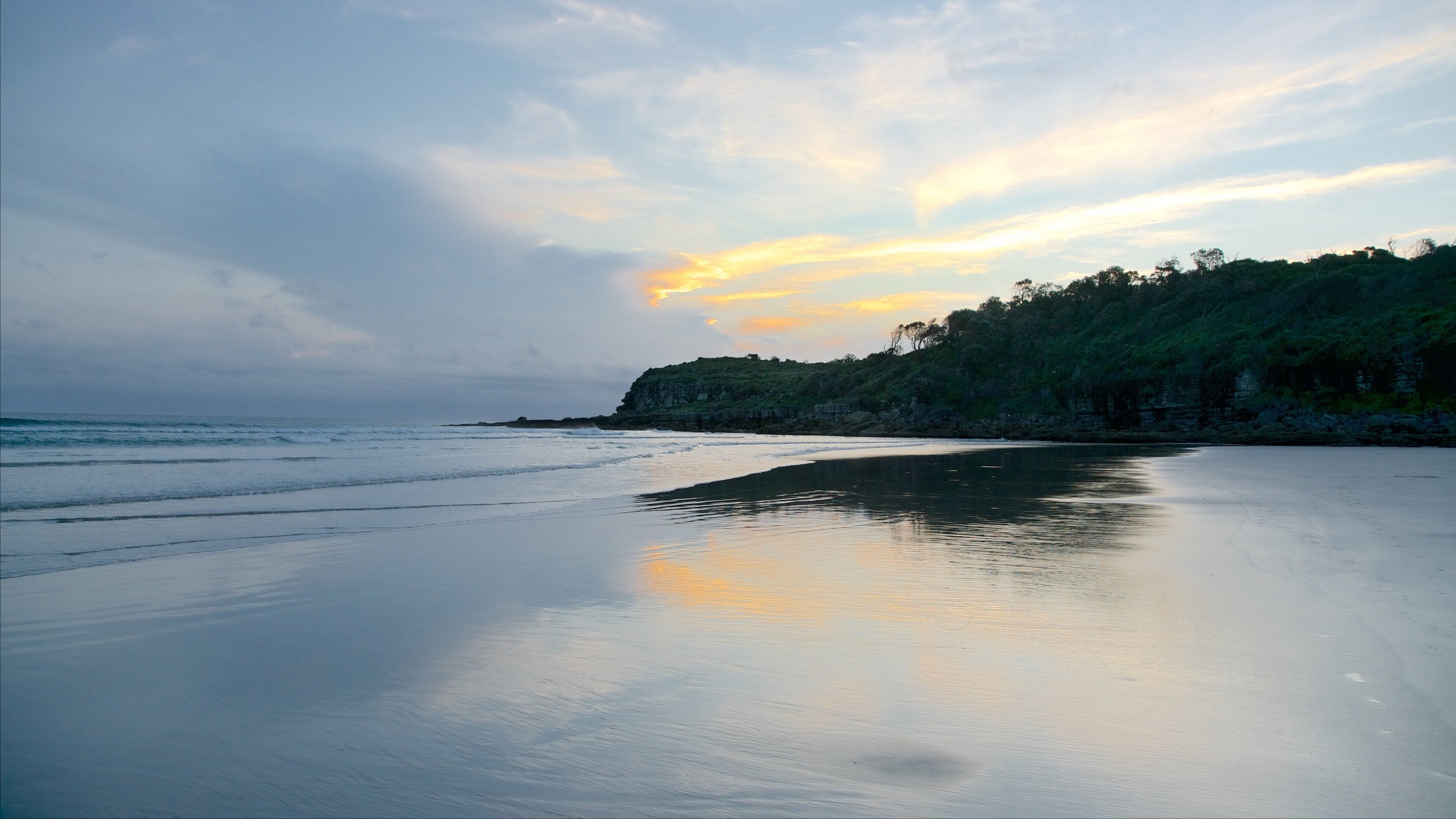 Sanctuary Point featuring general coastal views, a sandy beach and a sunset