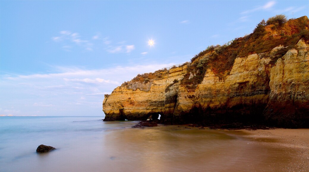 Lagos showing a beach, general coastal views and rugged coastline