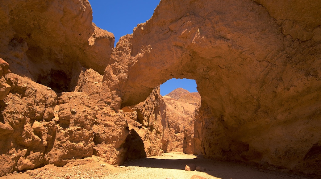 Valle de la Muerte mostrando situaciones tranquilas y un cañón o garganta