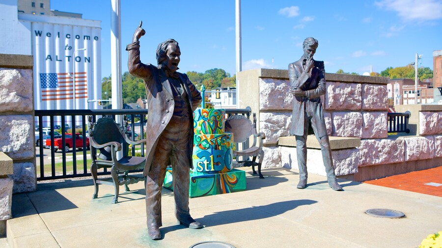 Alton featuring a statue or sculpture