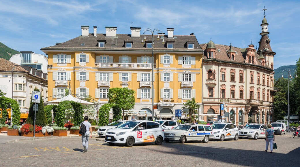 Row of houses at the Waltherplatz in Bolzano