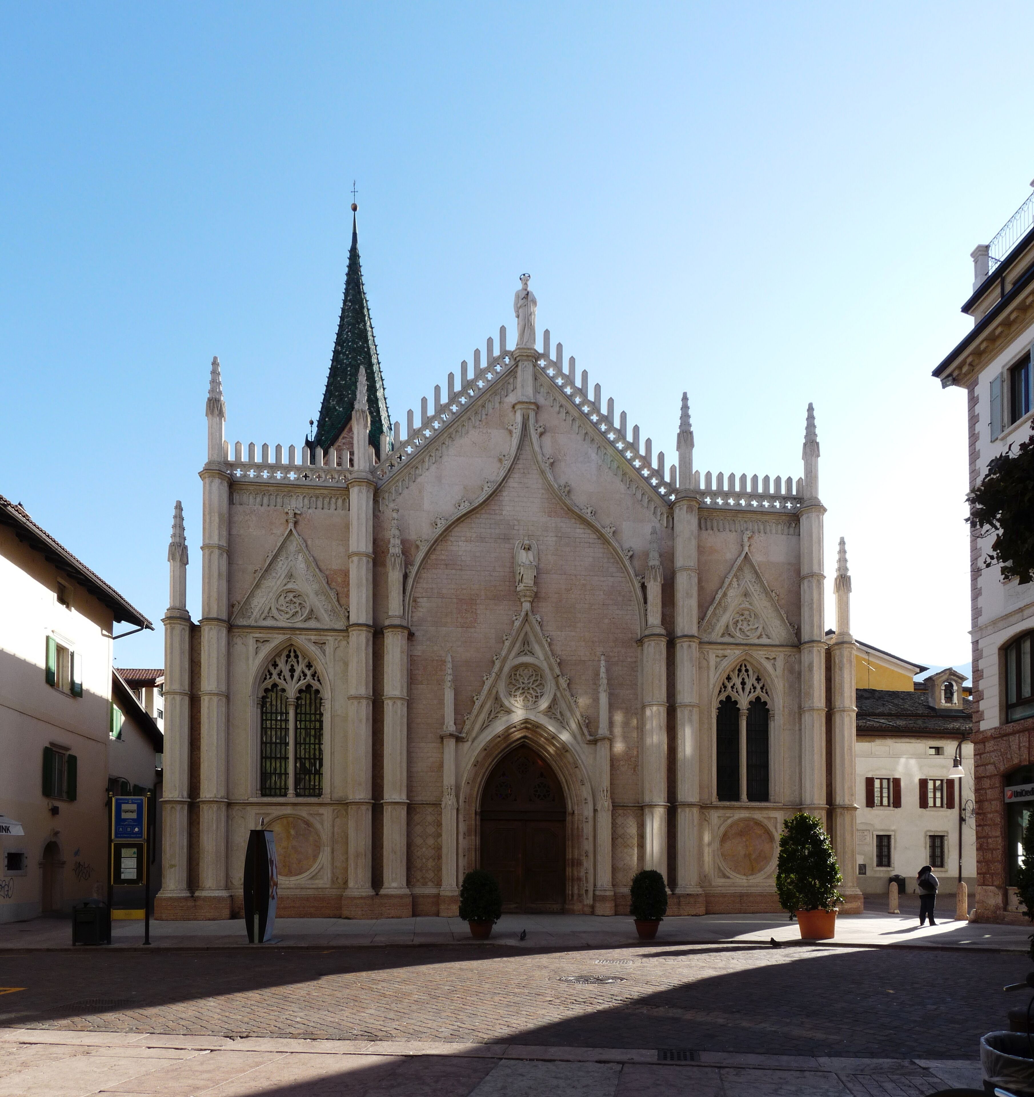 Trento (Italy): front of the church of San Pietro
