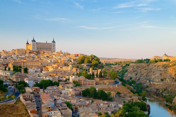 Mirador Del Valle showing a river or creek, landscape views and a city
