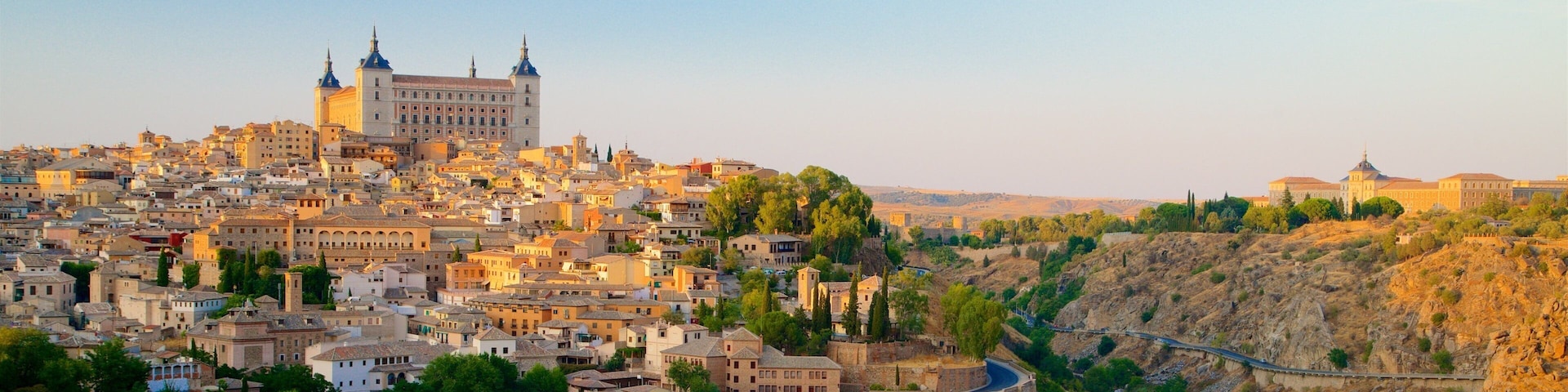 Mirador Del Valle showing a river or creek, landscape views and a city