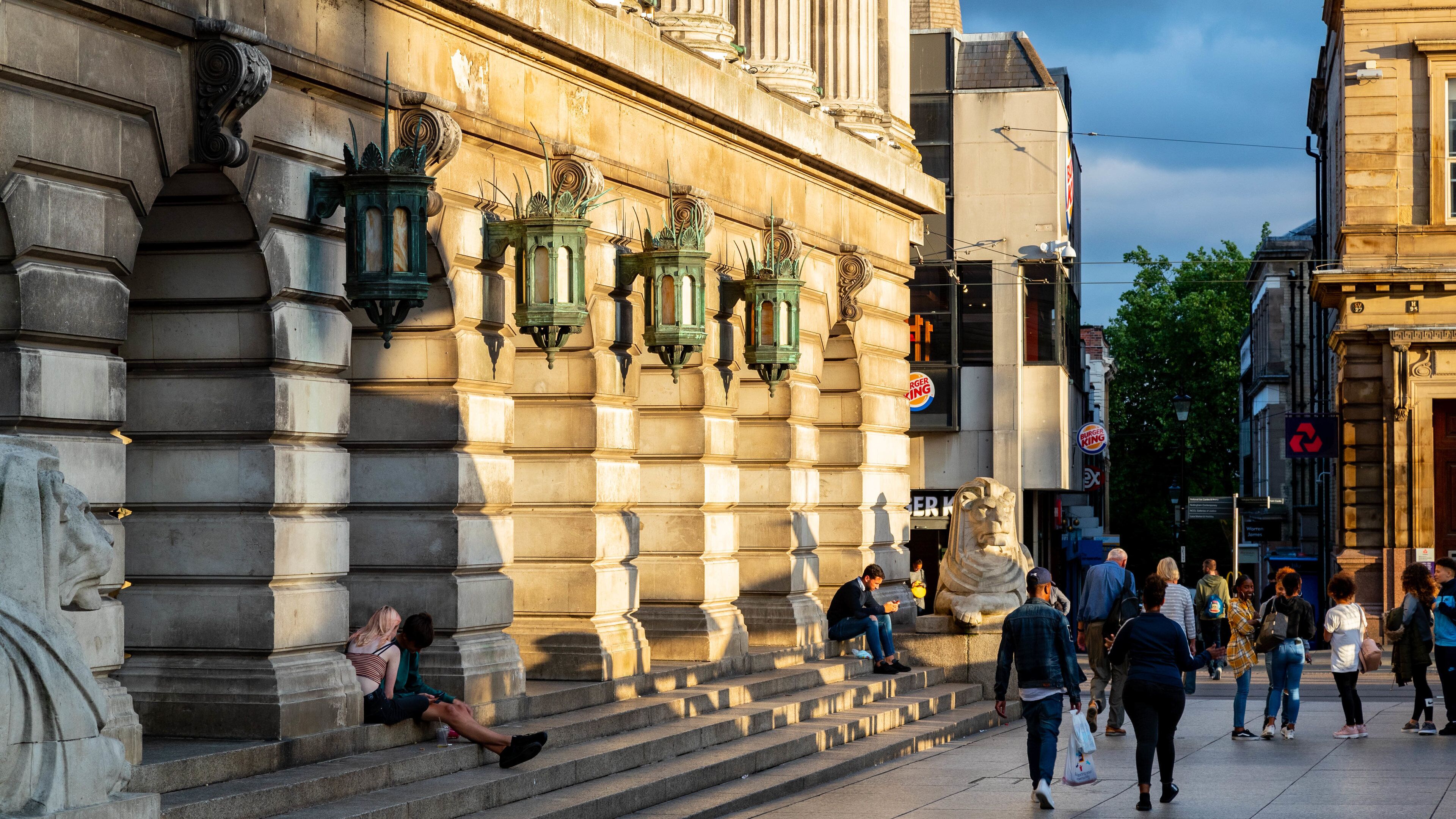 Nottingham City Centre which includes street scenes