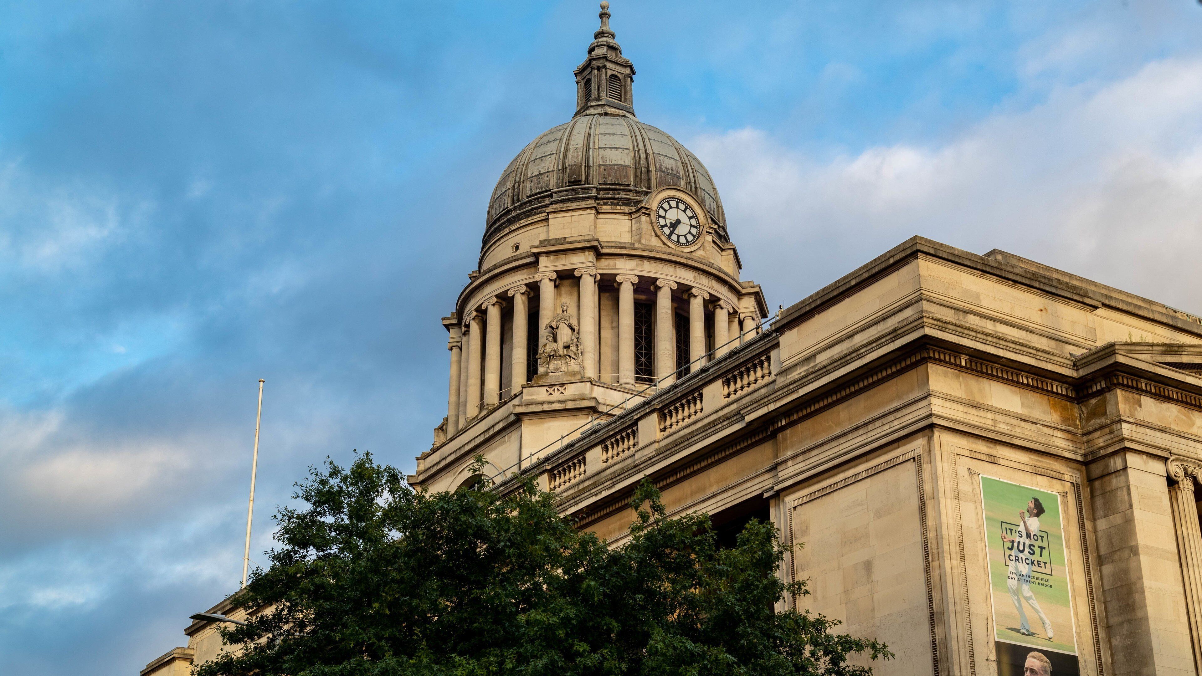 Nottingham City Centre showing heritage elements