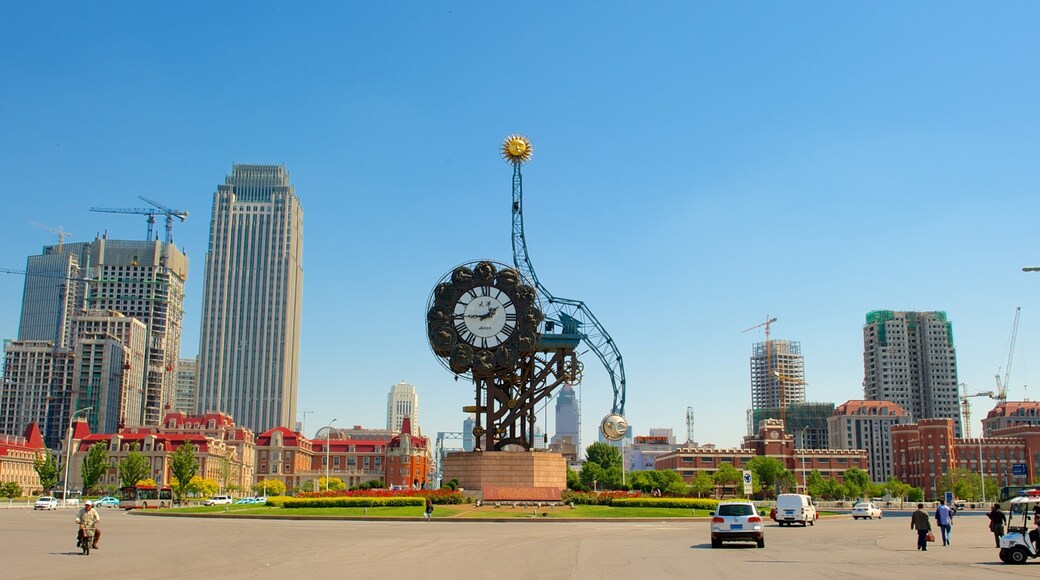 China que inclui arte ao ar livre, cenas de rua e uma cidade